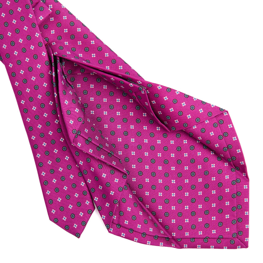 FUCHSIA 7 FOLD SARTORIAL SILK TIE