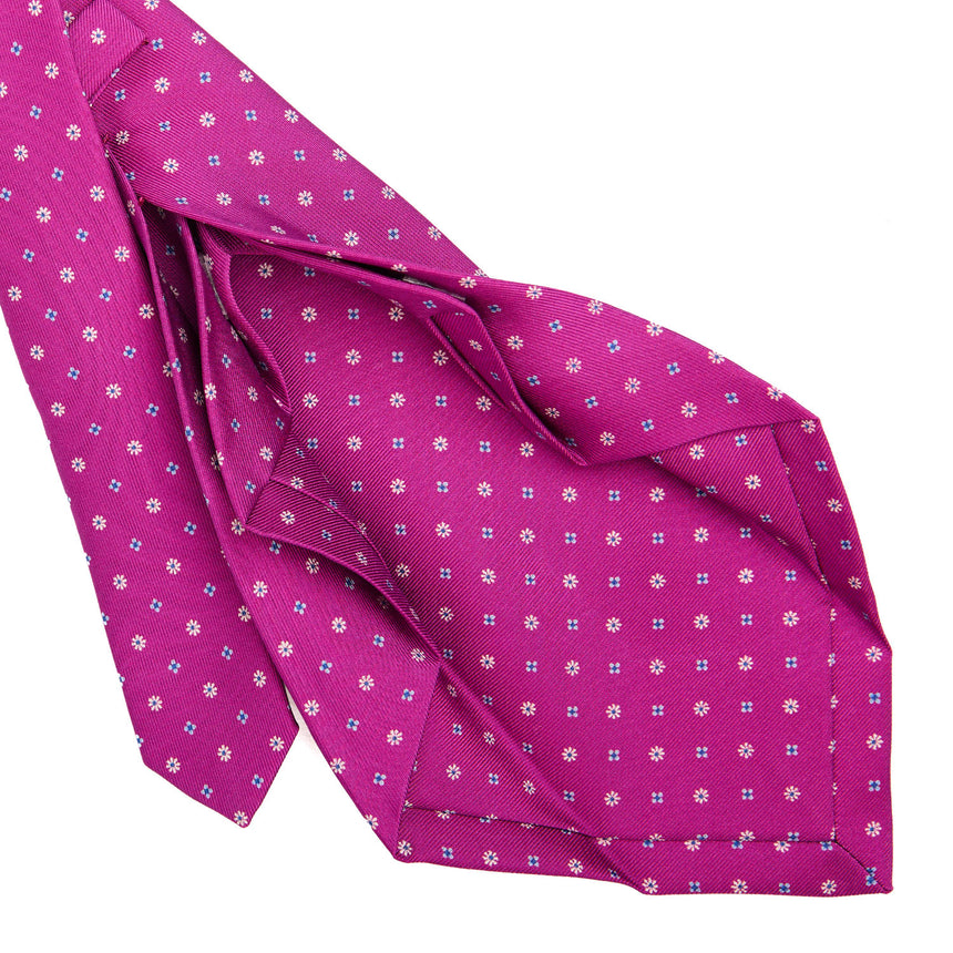 FUCHSIA 7 FOLD SARTORIAL SILK TIE