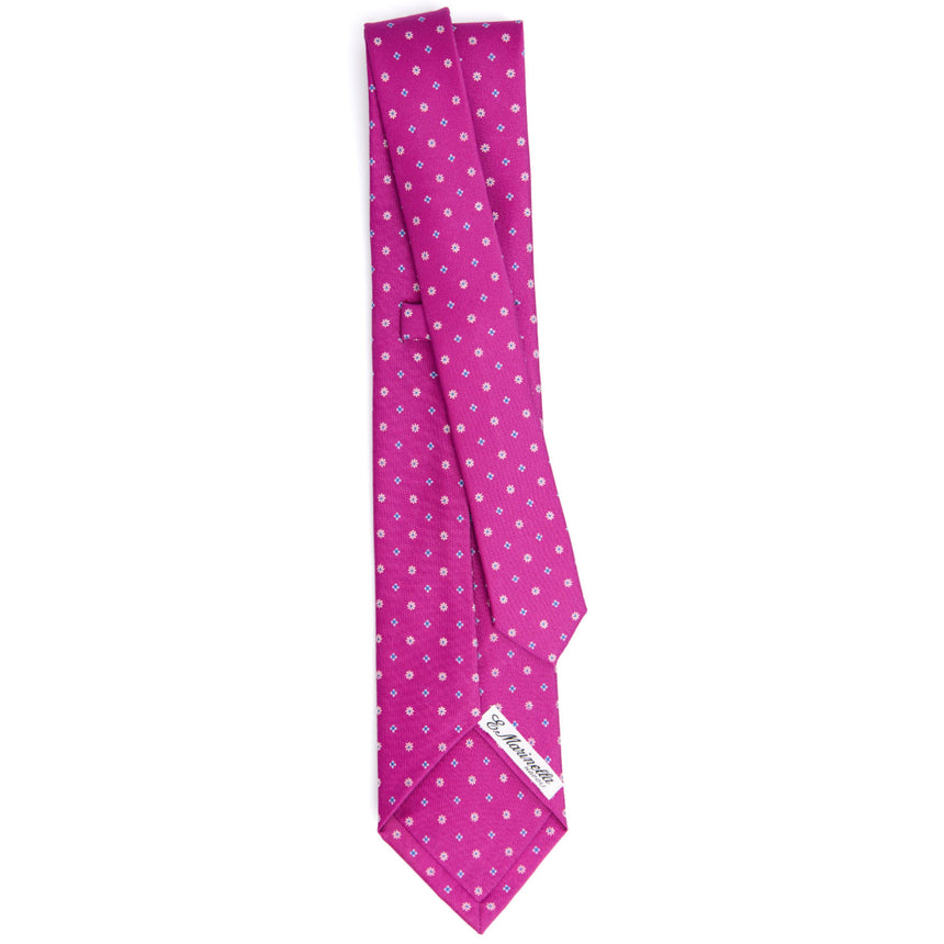 FUCHSIA 7 FOLD SARTORIAL SILK TIE