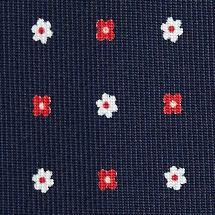 CRAVATTA SARTORIALE 7 PIEGHE IN SETA BLU SCURO