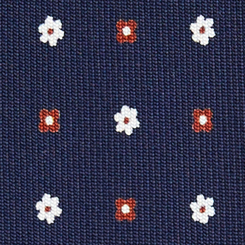 CRAVATTA SARTORIALE 7 PIEGHE IN SETA BLU SCURO
