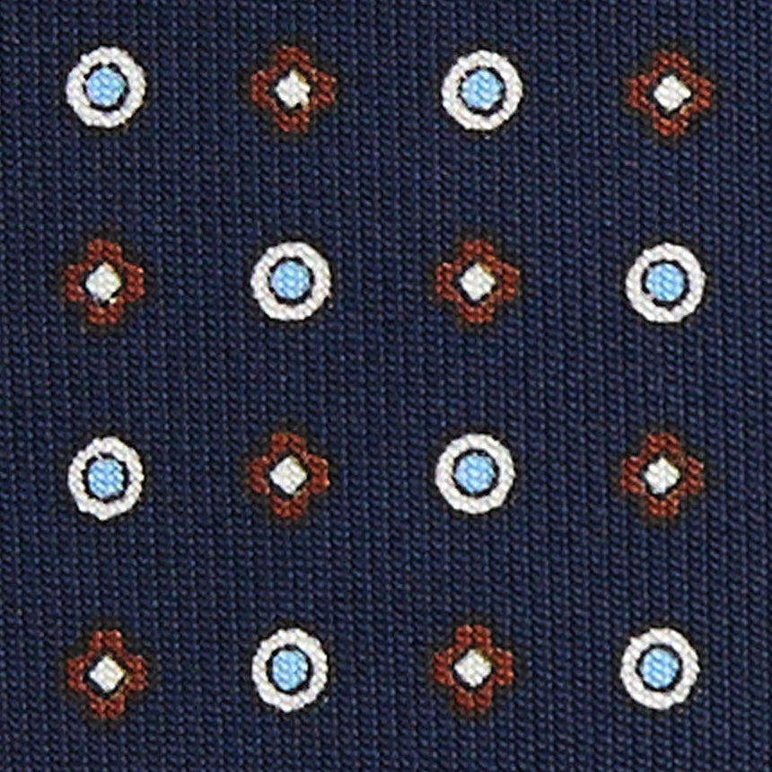 DARK BLUE 7 FOLD SARTORIAL SILK TIE