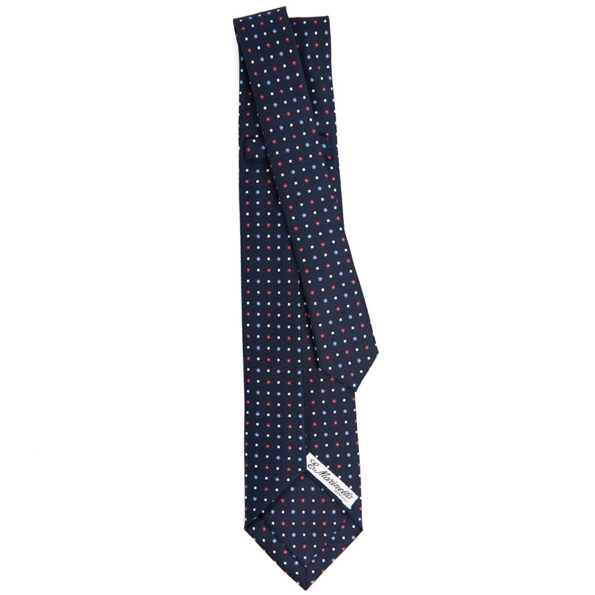 DARK BLUE 7 FOLD SARTORIAL SILK TIE