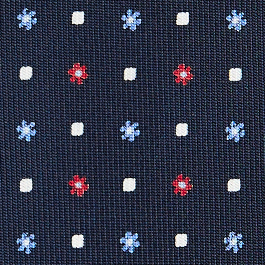 DARK BLUE 7 FOLD SARTORIAL SILK TIE