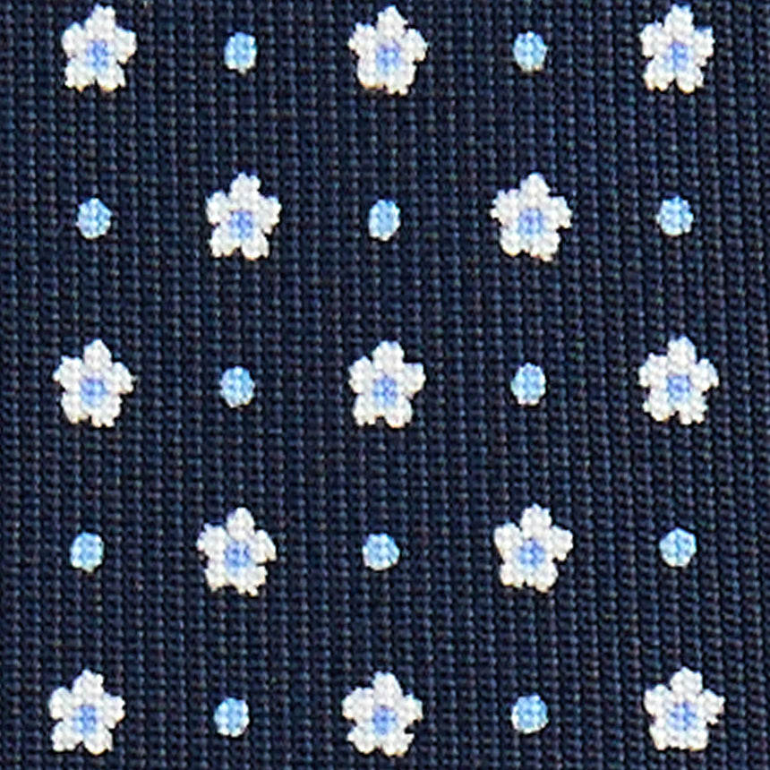 DARK BLUE 7 FOLD SARTORIAL SILK TIE