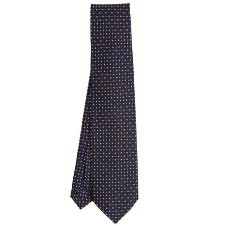 CRAVATTA SARTORIALE 7 PIEGHE IN SETA BLU SCURO