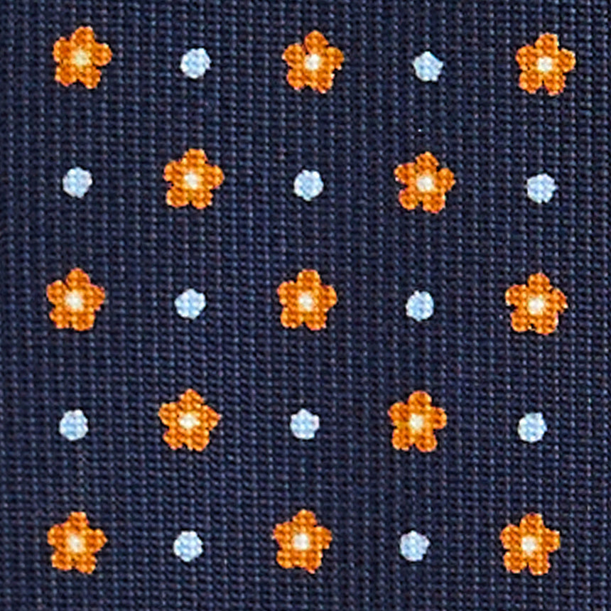 DARK BLUE 7 FOLD SARTORIAL SILK TIE