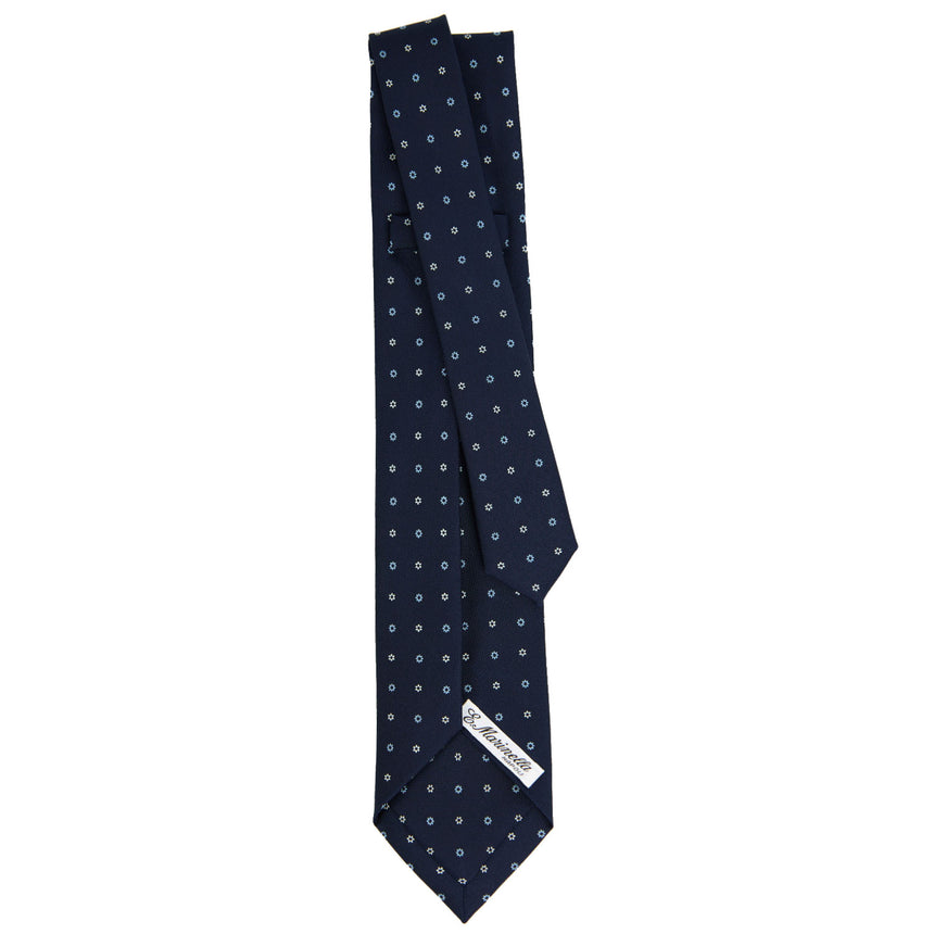 DARK BLUE 7 FOLD SARTORIAL SILK TIE