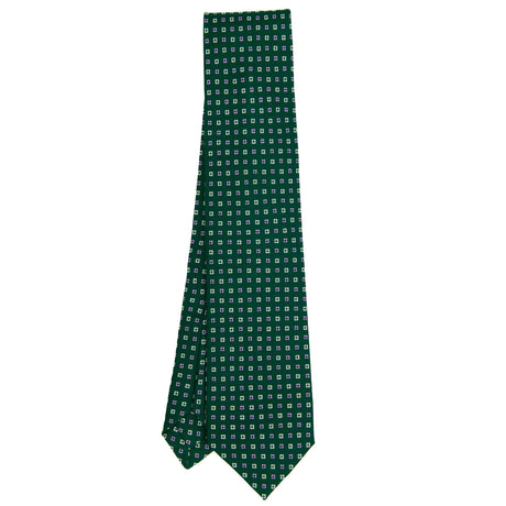 DARK GREEN 7 FOLD SARTORIAL SILK TIE