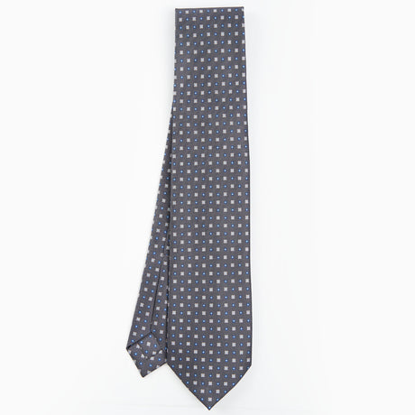 DARK GREY 7 FOLD SARTORIAL SILK TIE
