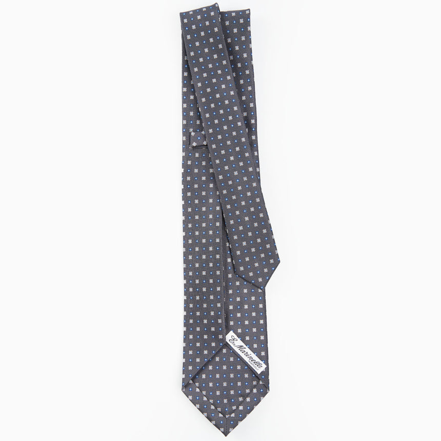 DARK GREY 7 FOLD SARTORIAL SILK TIE