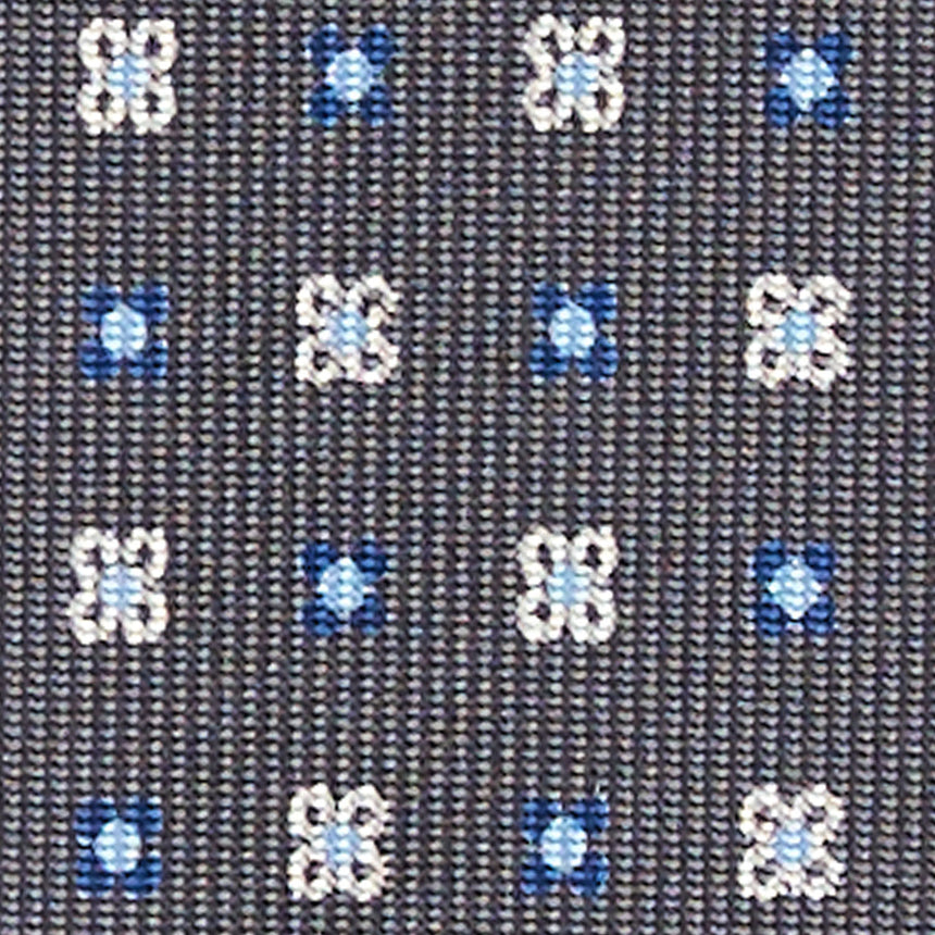 DARK GREY 7 FOLD SARTORIAL SILK TIE