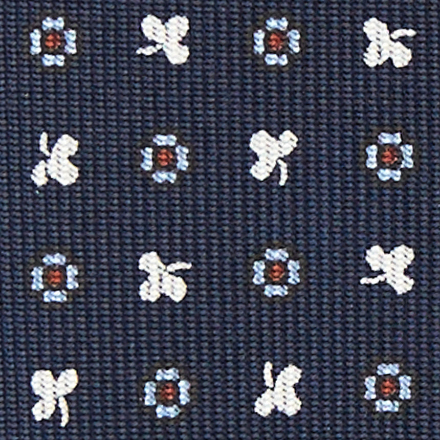 CRAVATTA SARTORIALE 7 PIEGHE IN SETA BLU SCURO