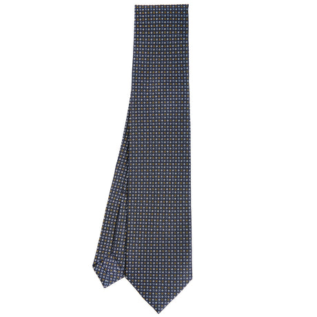 CRAVATTA SARTORIALE 7 PIEGHE IN SETA BLU SCURO