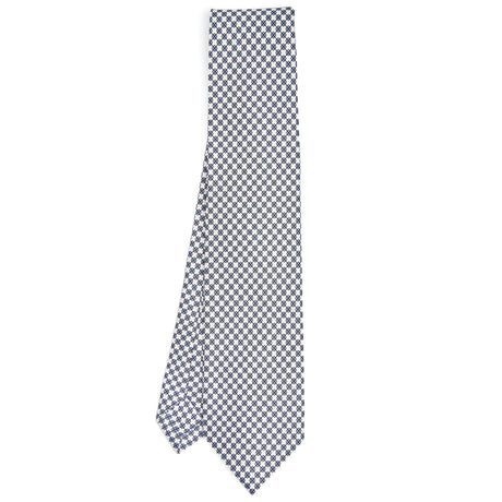 WHITE 9 FOLD SARTORIAL SILK TIE