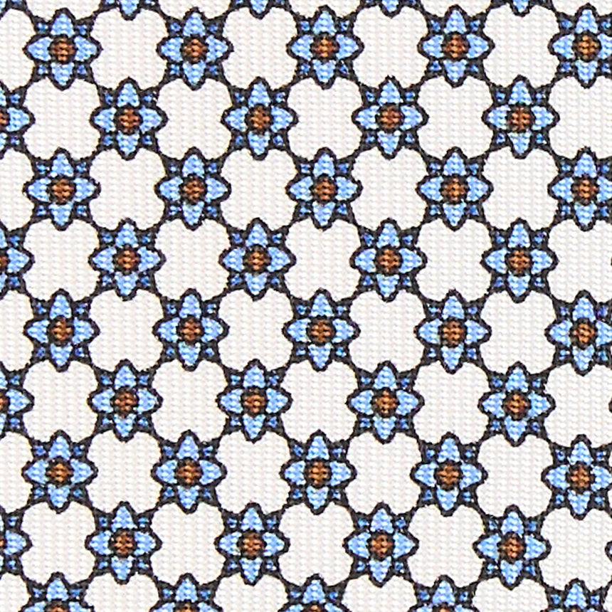 WHITE 9 FOLD SARTORIAL SILK TIE