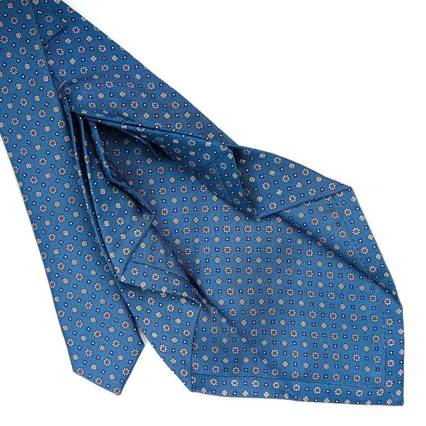MID BLUE 9 FOLD SARTORIAL SILK TIE