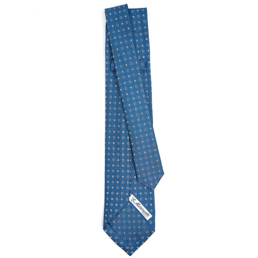 MID BLUE 9 FOLD SARTORIAL SILK TIE