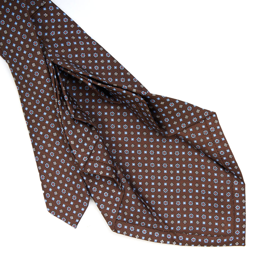 DARK BROWN 9 FOLD SARTORIAL SILK TIE