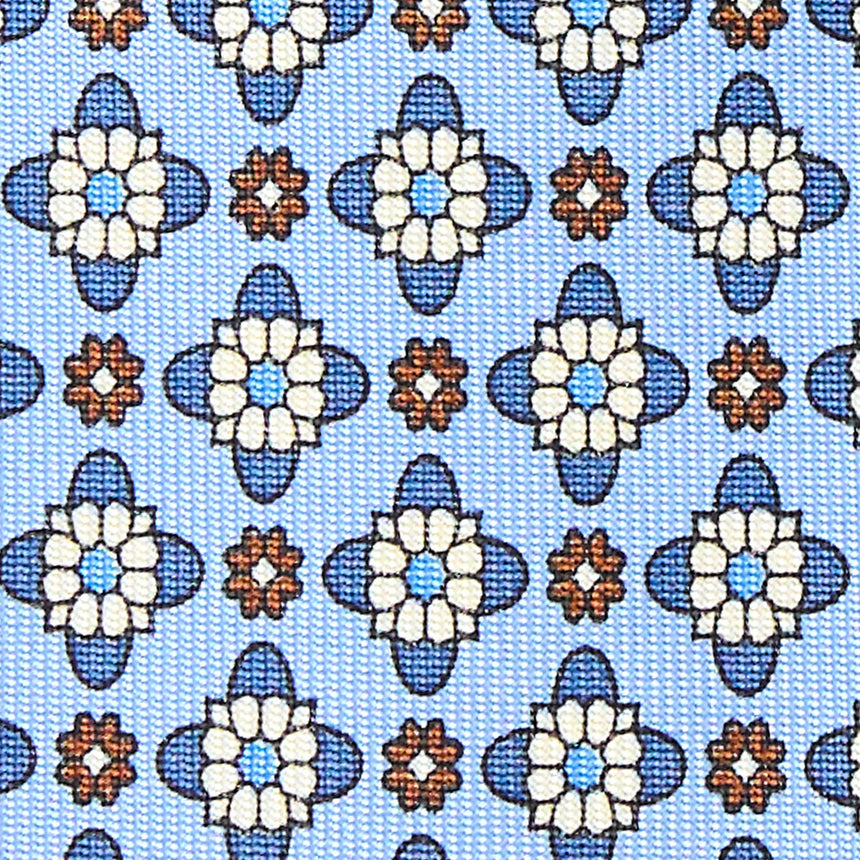 light_blue_9_fold_sartorial_silk_tie_small_flower_pattern_fabric_pattern_detail