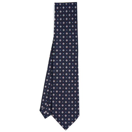 CRAVATTA SARTORIALE 9 PIEGHE IN SETA BLU SCURO