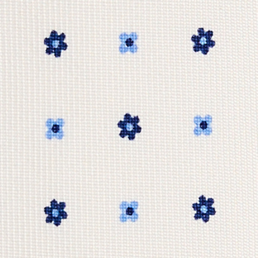 WHITE 9 FOLD SARTORIAL SILK TIE