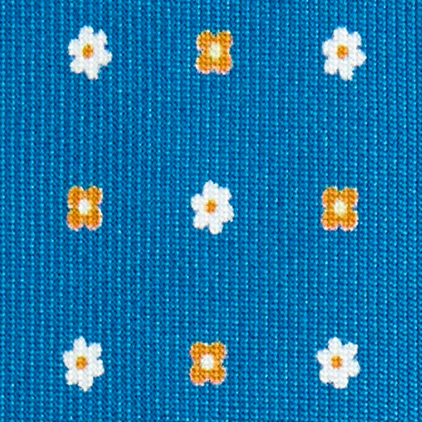 MID BLUE 9 FOLD SARTORIAL SILK TIE