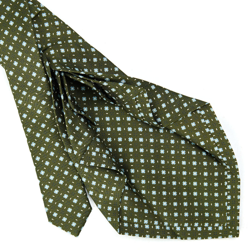 OLIVE GREEN 9 FOLD SARTORIAL SILK TIE