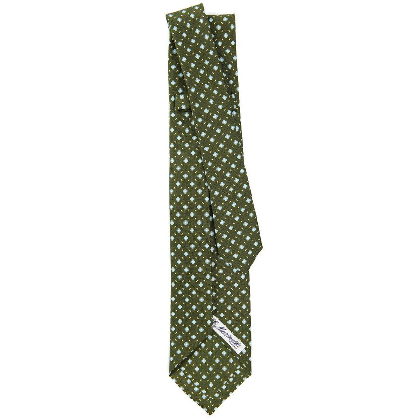 OLIVE GREEN 9 FOLD SARTORIAL SILK TIE