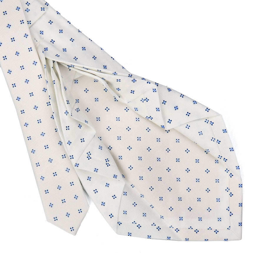 WHITE 9 FOLD SARTORIAL SILK TIE