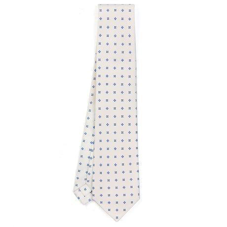 WHITE 9 FOLD SARTORIAL SILK TIE