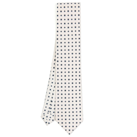 WHITE 9 FOLD SARTORIAL SILK TIE