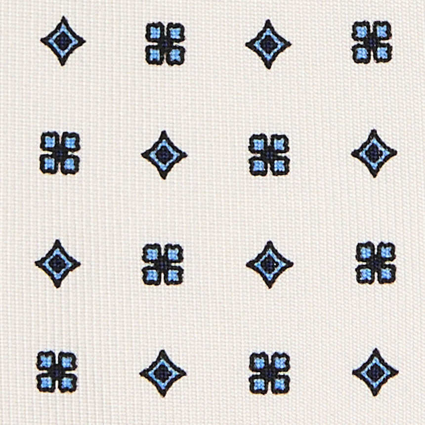 WHITE 9 FOLD SARTORIAL SILK TIE