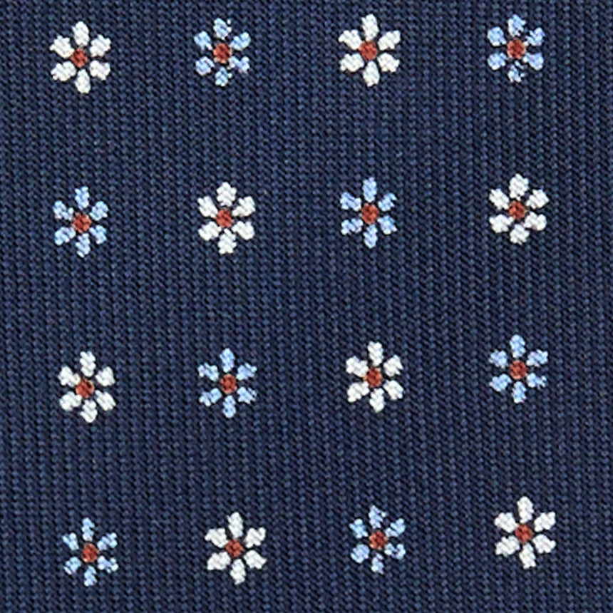 CRAVATTA SARTORIALE 9 PIEGHE IN SETA BLU SCURO