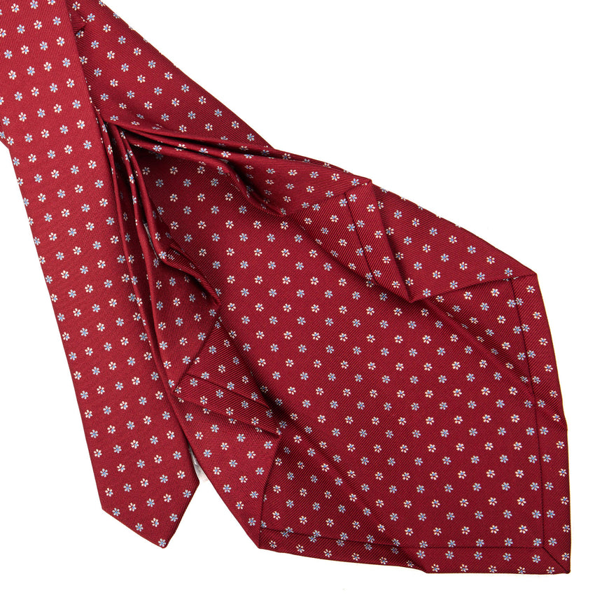 CRAVATTA SARTORIALE 9 PIEGHE IN SETA BORDEAUX