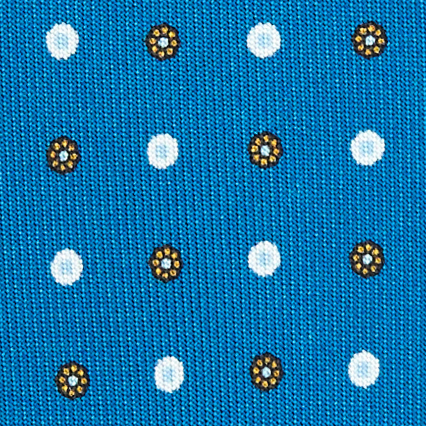 CRAVATTA SARTORIALE 9 PIEGHE IN SETA BLU MEDIO