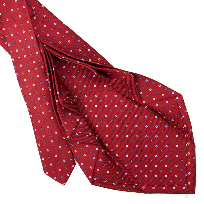 CRAVATTA SARTORIALE 9 PIEGHE IN SETA BORDEAUX