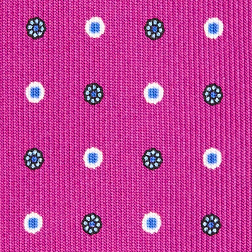 CRAVATTA SARTORIALE 9 PIEGHE IN SETA FUCHSIA