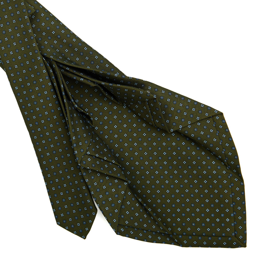 OLIVE GREEN 9 FOLD SARTORIAL SILK TIE
