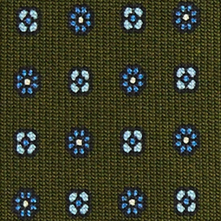 OLIVE GREEN 9 FOLD SARTORIAL SILK TIE