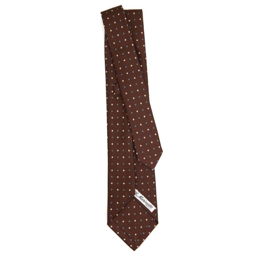 DARK BROWN 9 FOLD SARTORIAL SILK TIE