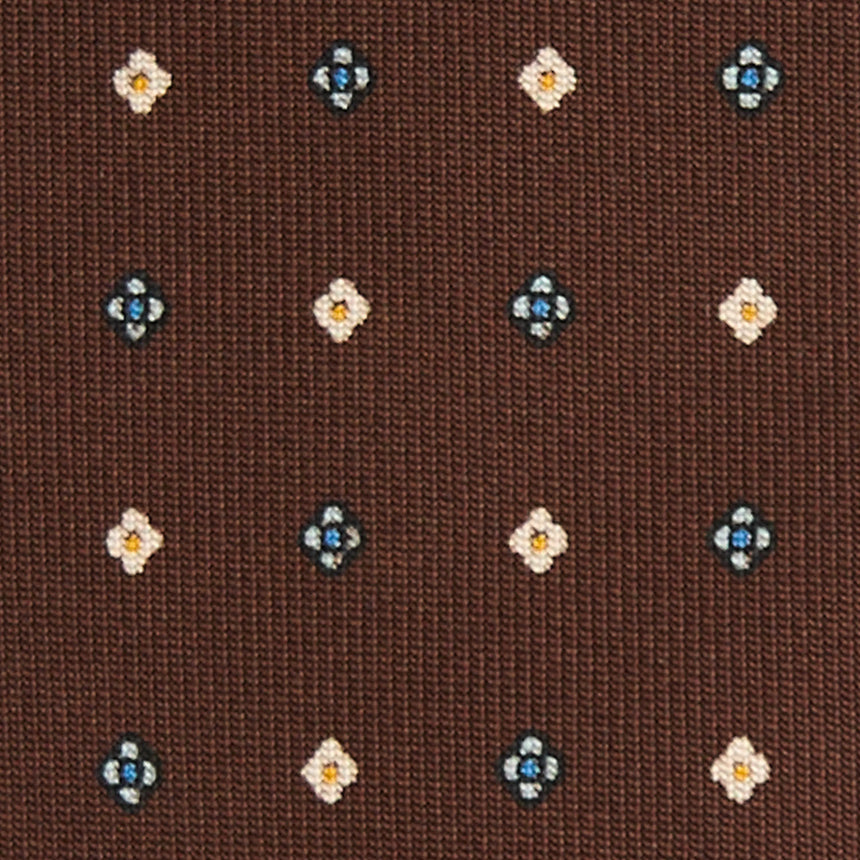 DARK BROWN 9 FOLD SARTORIAL SILK TIE