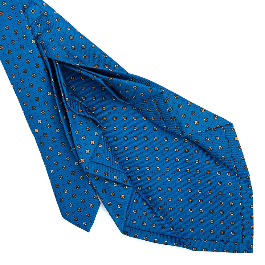 MID BLUE 9 FOLD SARTORIAL SILK TIE