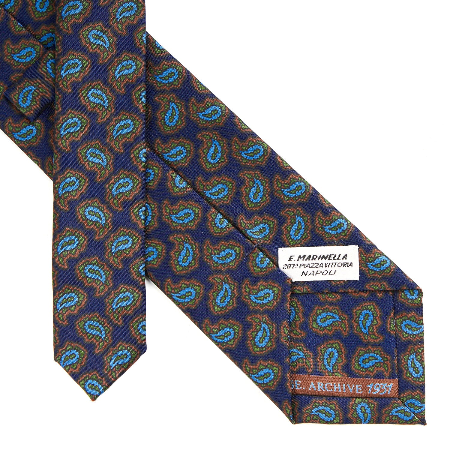 Blue Silk Tie - Archivio Collection 1931-1-01 – E.Marinella