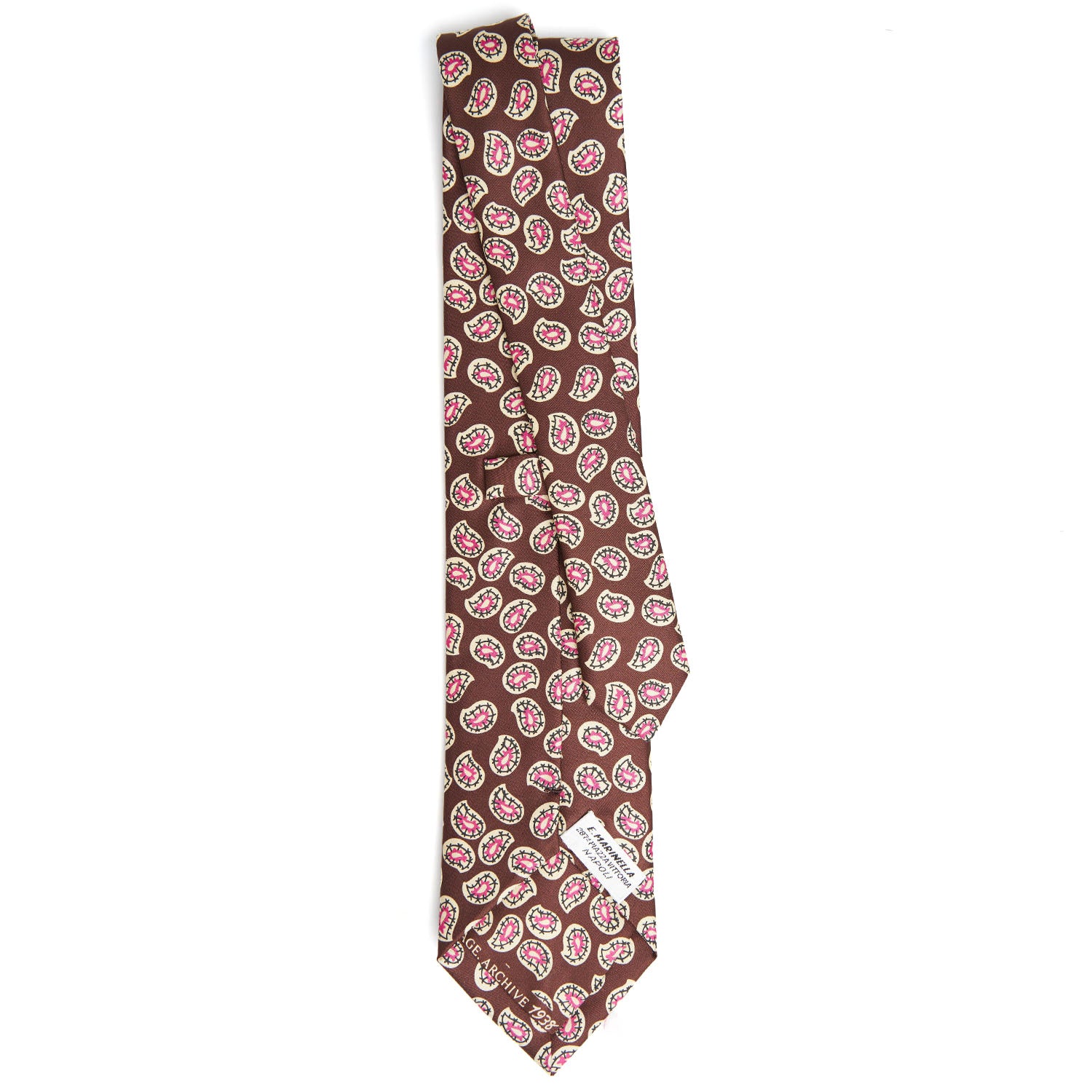 E. Marinella ブラウン Dark Brown Archivio Collection Silk Tie 1938-05 – E.Marinella