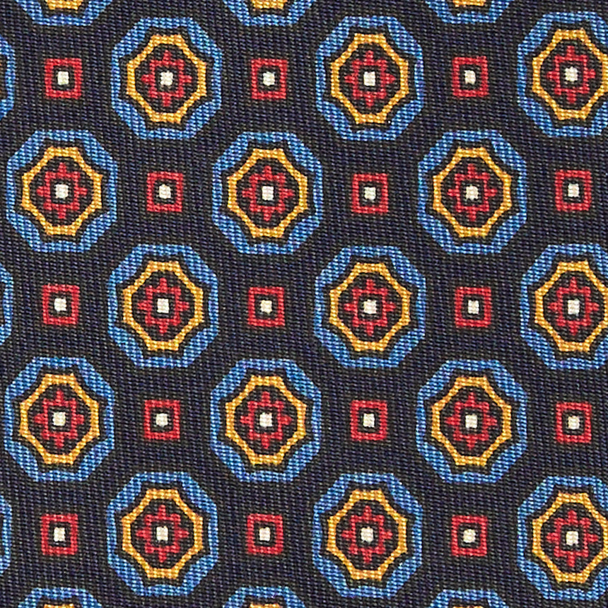 CRAVATTA IN SETA BLU SCURO