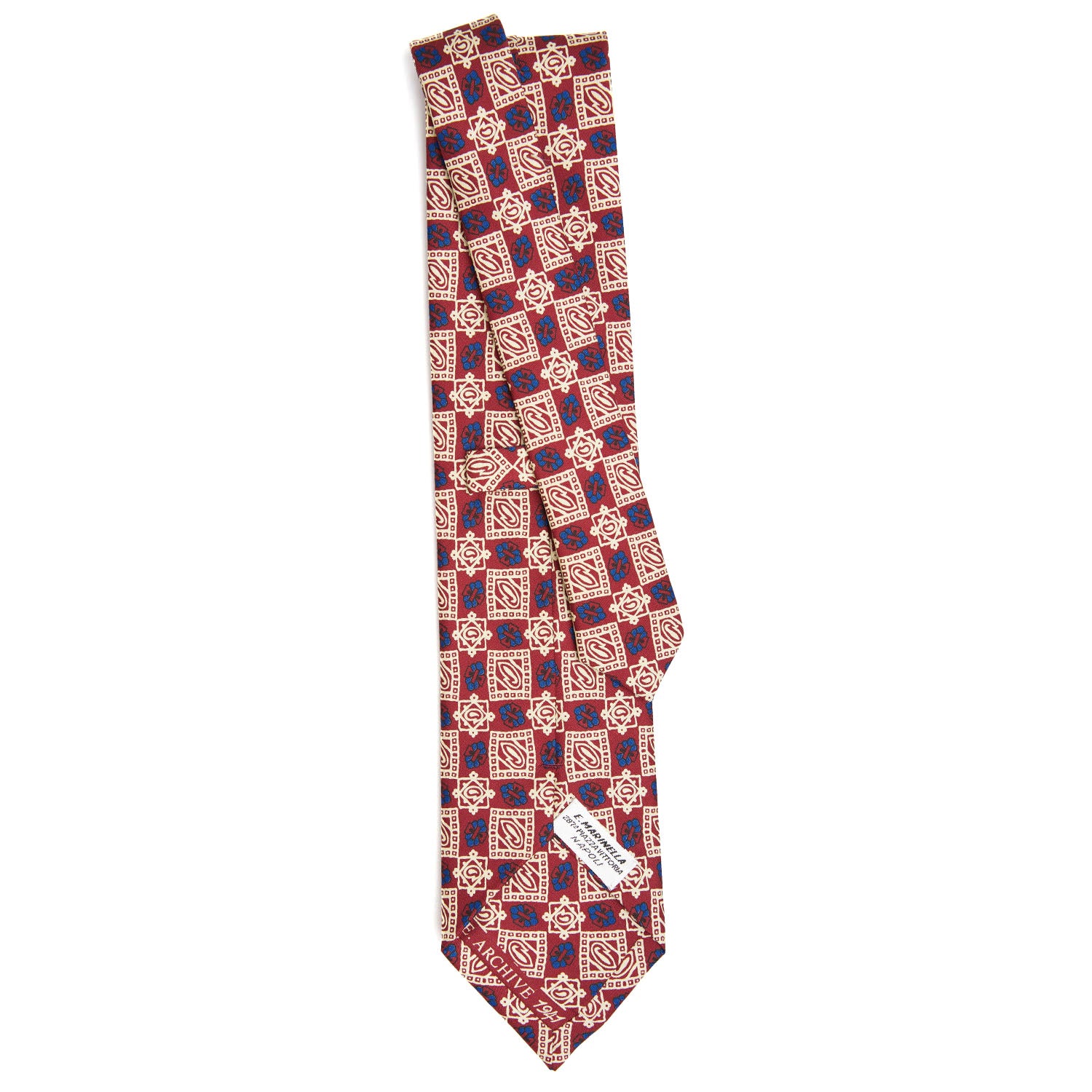 Bordeaux Silk Tie - Archivio Collection 1941-1-05 – E.Marinella
