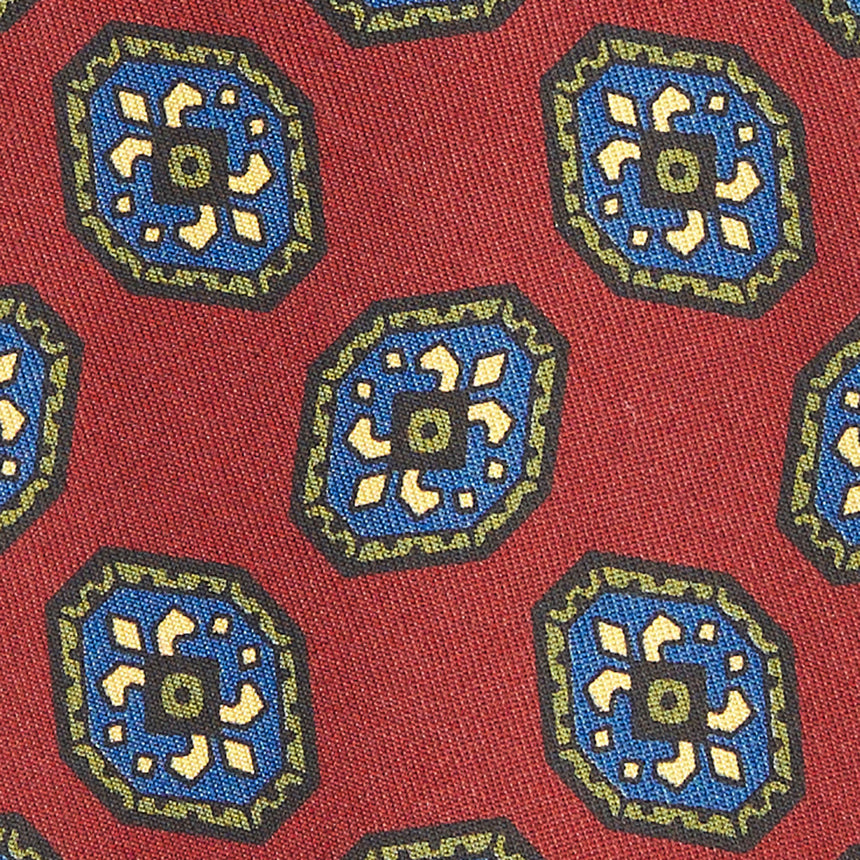 CRAVATTA IN SETA BORDEAUX
