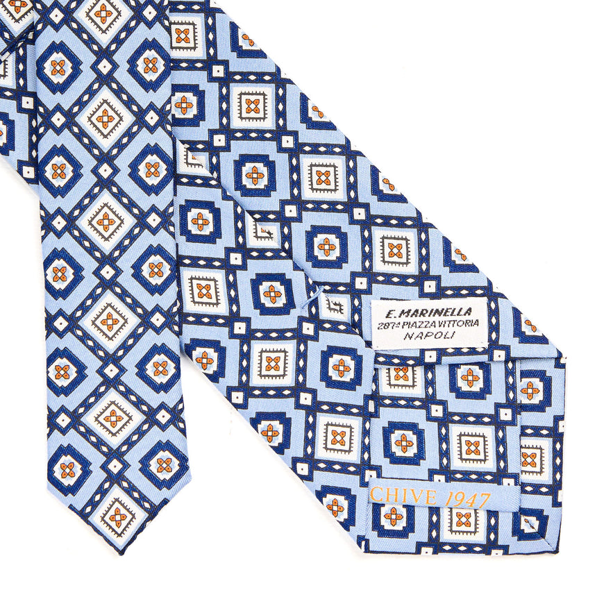 CRAVATTA IN SETA AZZURRO