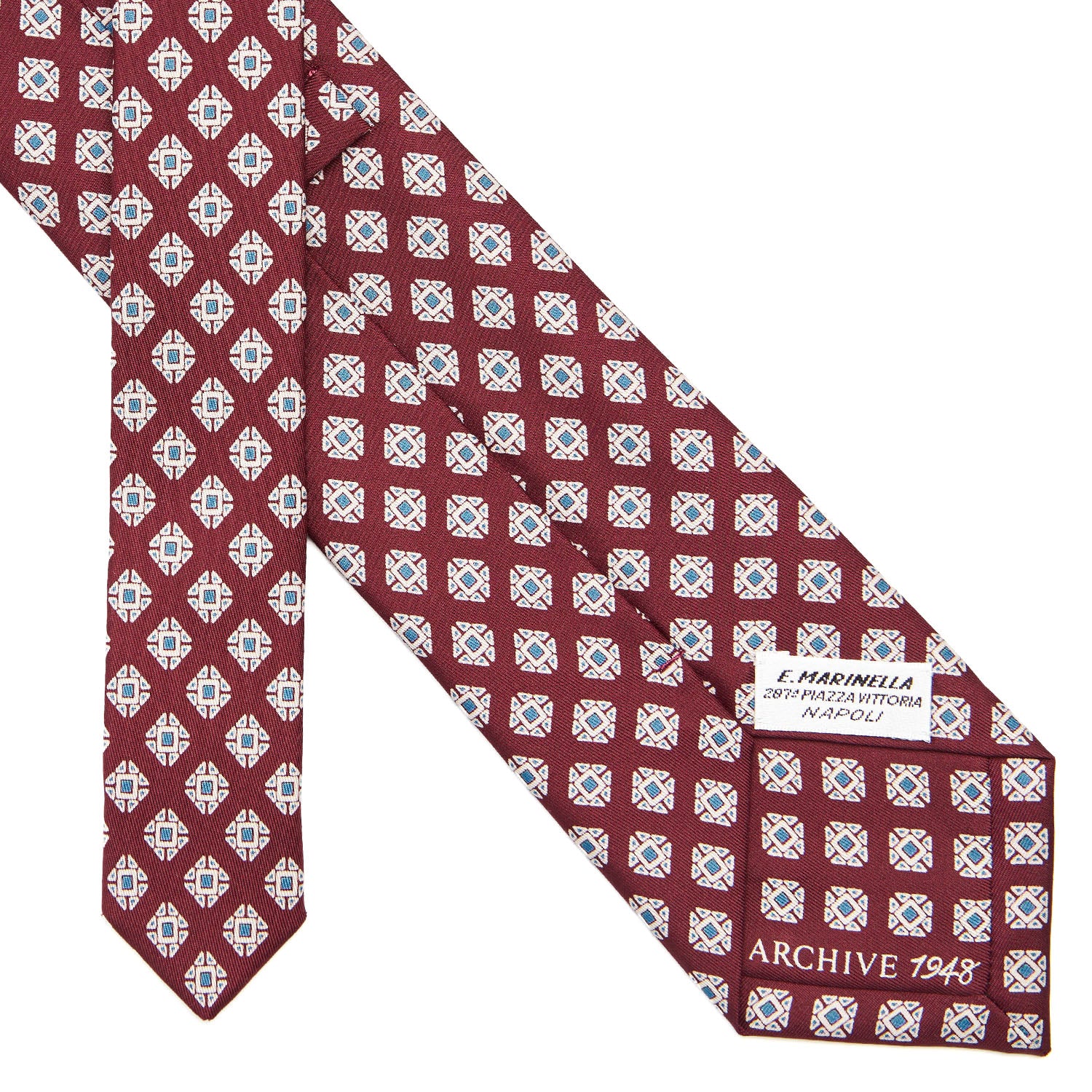 Burgundy Silk Tie - Archivio Collection 1948-03 – E.Marinella